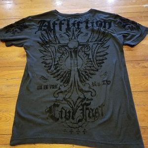 Black affliction t-shirt small